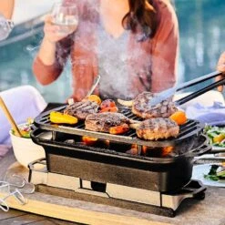 Lodge Sportsman’s Pro Cast Iron Grill™ -GrillMate Sales Shop 1 LSPROG Sportsman s Pro Grill Lifestyle 800x800WEB