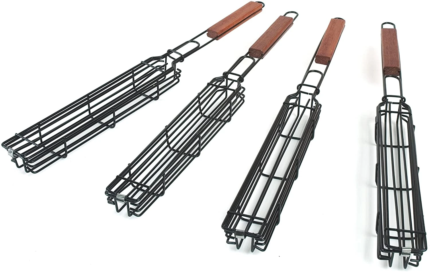 Charcoal Companion Nonstick Kabob Grilling Baskets, Set Of 4 3 Charcoal Companion Nonstick Kabob Grilling Baskets, Set Of 4