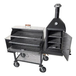 Maverick 2000 Pellet Grill W/ Upright Smoke Box -GrillMate Sales Shop maverick 2000 grill open out
